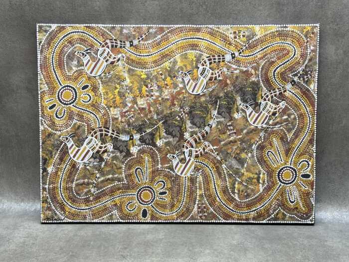 Trisha Mason (artist unknown), Indigenous painting on canvas