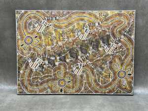 Trisha Mason (artist unknown), Indigenous painting on canvas