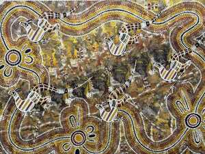 Trisha Mason (artist unknown), Indigenous painting on canvas - 2