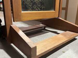 Teak cheval mirror - 2