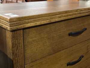 Modern timber chest of five drawers - 5