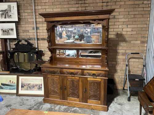 Edwardian walnut sideboard