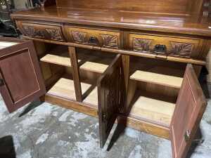 Edwardian walnut sideboard - 3