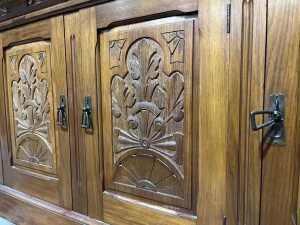 Edwardian walnut sideboard - 5