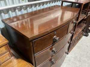 Mahogany chest of five drawers - 2