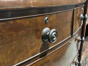 Mahogany chest of five drawers - 5
