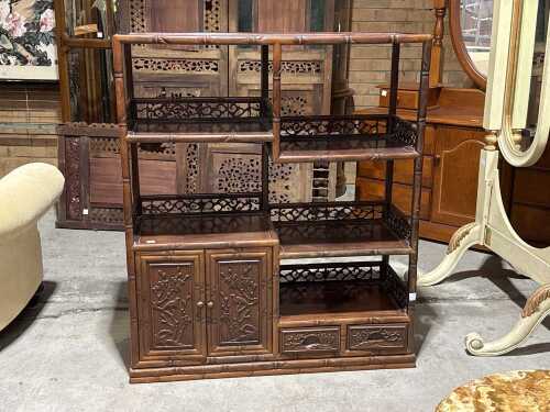 Vintage Chinese rosewood display stand (Bo Gu shelf)