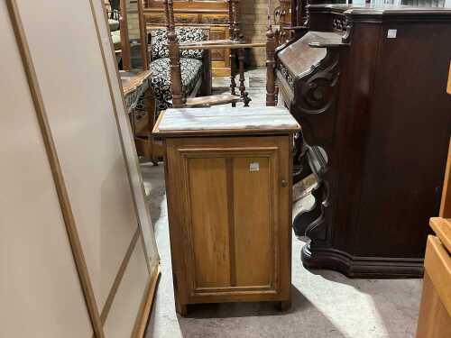 Marble top pot cupboard