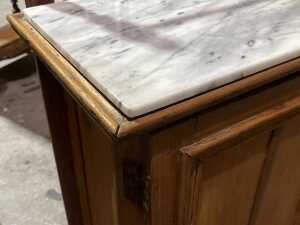 Marble top pot cupboard - 4