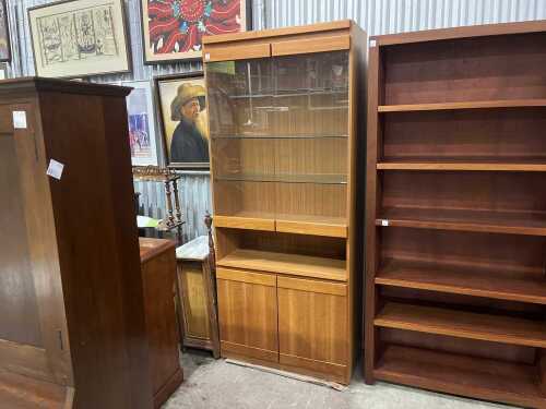 Mid-century teak display cabinet