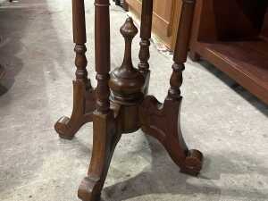 Round lamp table with marble top - 3