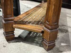 Burl wood veneer top two-tier hall table - 4