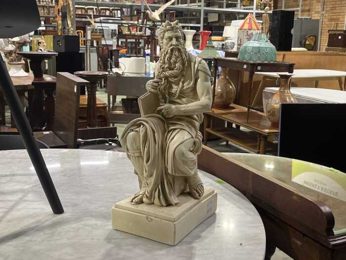 A. Gionelli after Michelangelo, Moses. Plaster reproduction statue, 1968