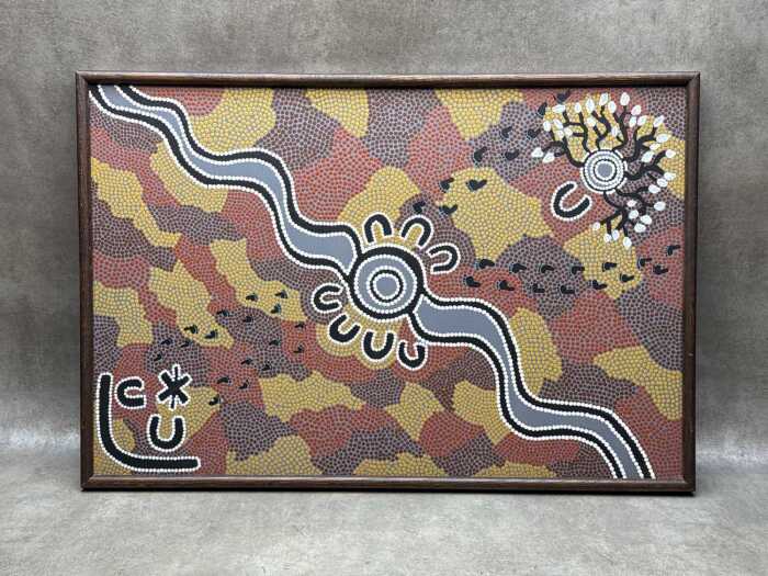 Indigenous acrylic painting on canvas