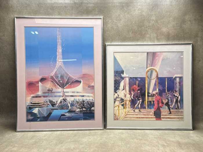 Two Charles Billich framed reproduction prints on paper