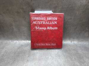 Seven Seas stamp album, some kangaroos, KGV heads - 2