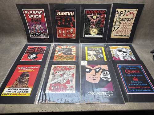 Collection of music-related reproduction posters