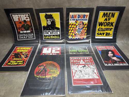 Collection of music-related reproduction posters