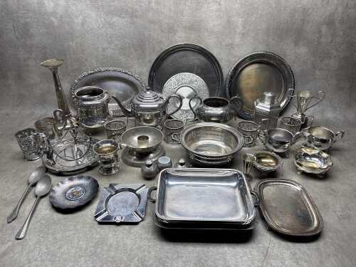Silver plate and metalware items