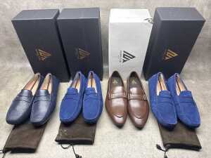 Four NEW pairs of Nappa Tori Australia leather men's shoes, size US 10 - 3