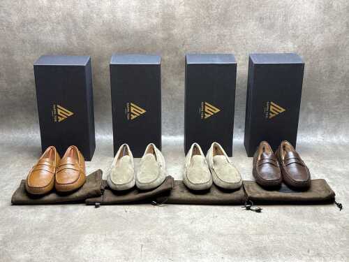Four NEW pairs of Nappa Tori Australia leather men's shoes, size US 7