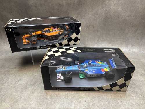 Two Minichamps 1999 and 2002 model cars