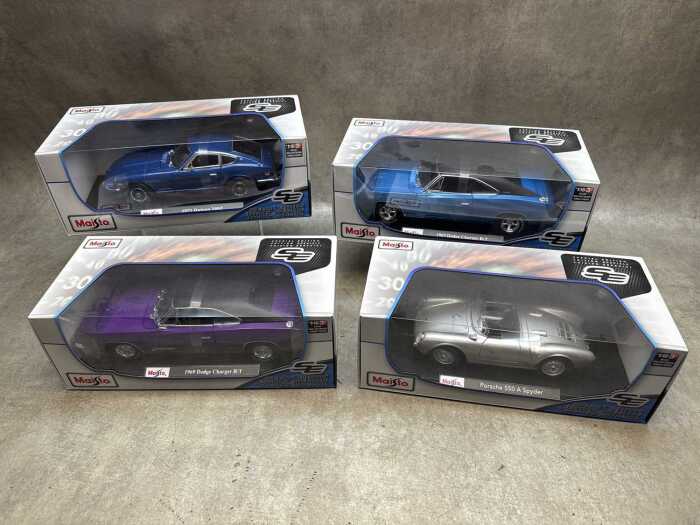 Four Maisto special edition 1:18 scale die-cast