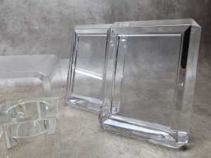 Group of cubic-shaped crystal decorator pieces - 4