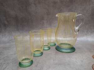 Retro colourd glass drinkware sets - 2