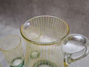 Retro colourd glass drinkware sets - 5