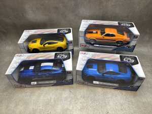 Four Maisto special edition 1:18 scale die-cast model Ford Mustang cars