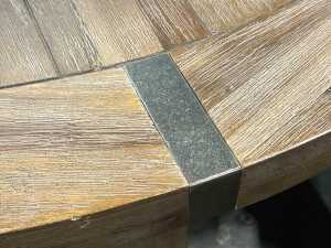 Modern round solid timber dining table - 4
