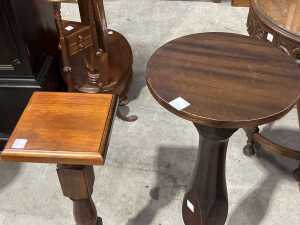Two timber pedestals - 2