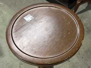 Carved timber pedestal stand - 2