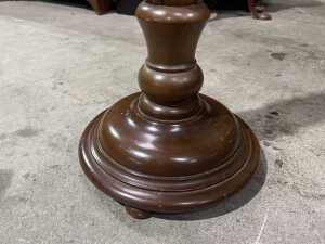 Carved timber pedestal stand - 3