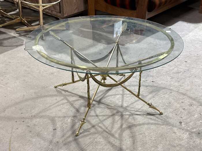 Round glass occasional table