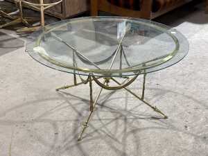 Round glass occasional table