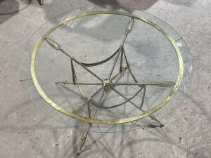 Round glass occasional table - 2
