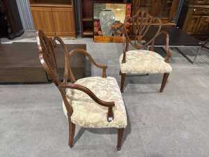 Pair of George III style armchairs - 3