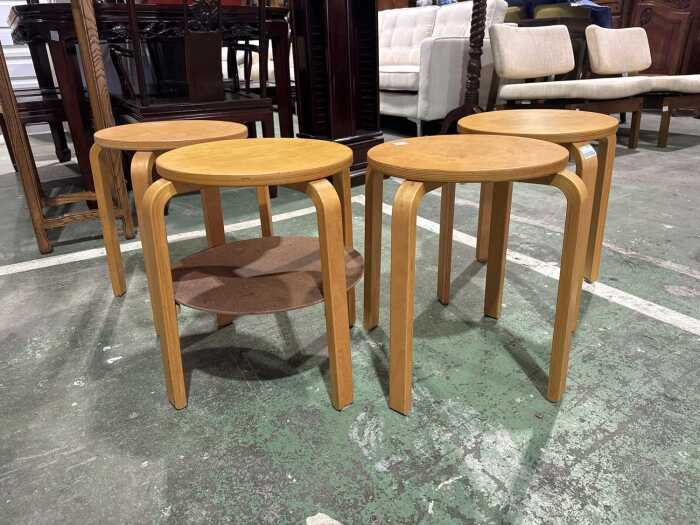 Set of four 1980s Ikea stools