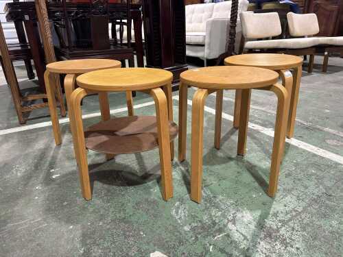 Set of four 1980s Ikea stools