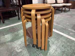 Set of four 1980s Ikea stools - 4