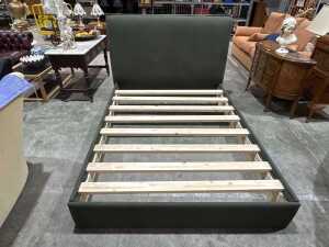 MCM House Leila linen upholstered queen bed frame RRP $2,080 - 3