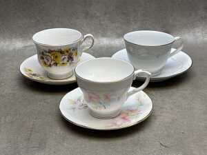 10 porcelain duos, including one large tennis set, sugar bowl and creamer - 3