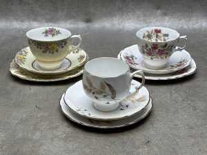 Eight English porcelain trios - 4