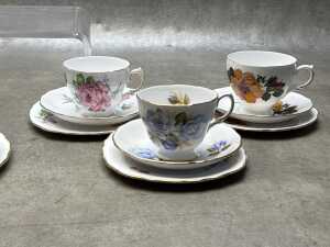 Eight English porcelain trios - 4