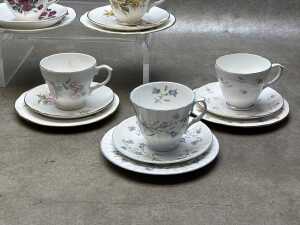 Eight Duchess English porcelain trios - 4