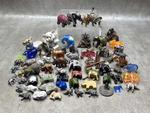 Collection of decorative elephants