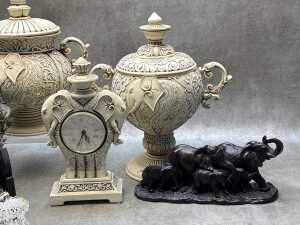Collection of decorative Elephant figures and vessels - 3