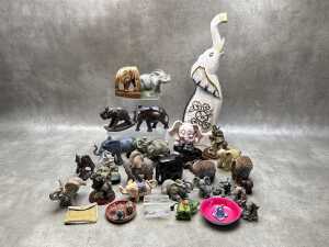 Collection of decorative elephants
